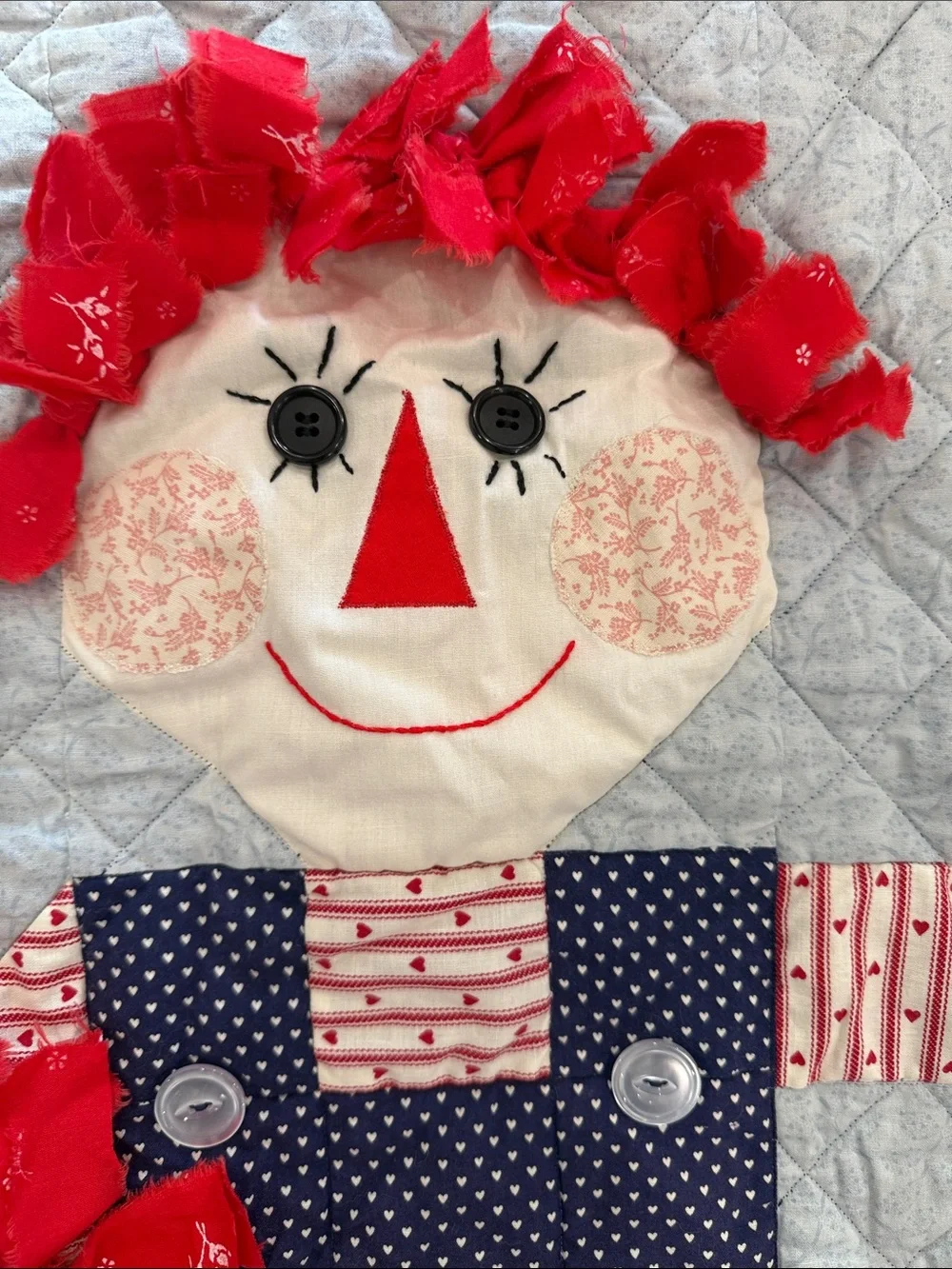 Vintage Raggedy Ann and Andy Handmade Quilt